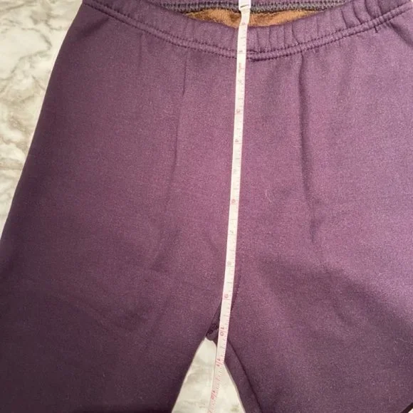 🎀 3 for $25 Cozy Casual Plum Furry Lined Leggings for Girls Size L EUC - Picture 5 of 11